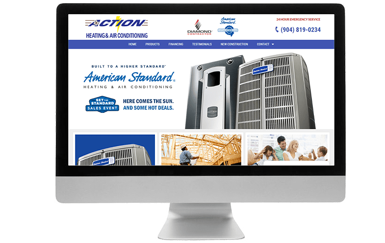 hvac website design 2